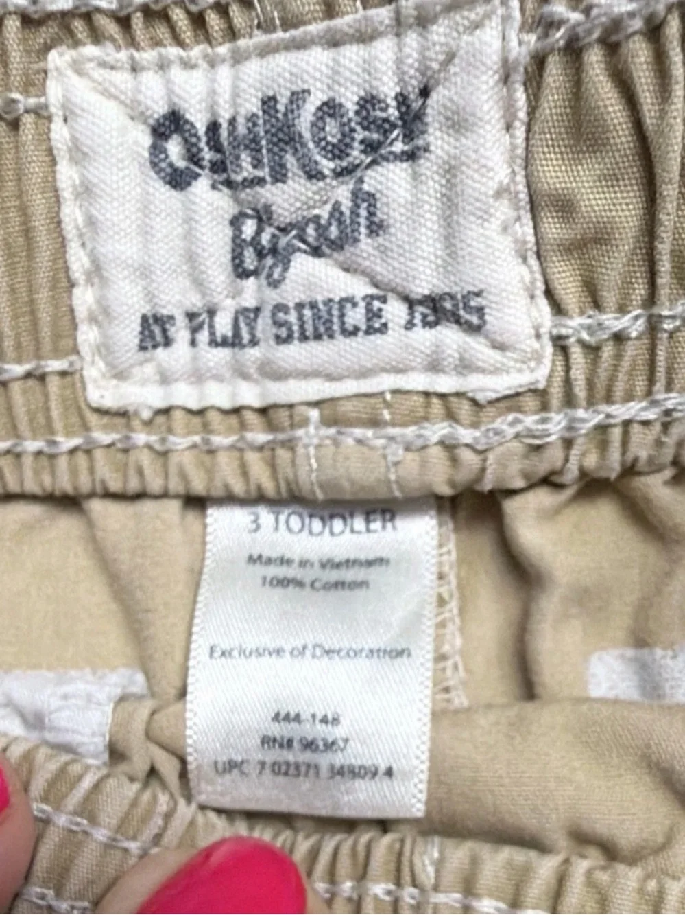 OshKosh B'gosh Tan Drawstring Cargo Shorts